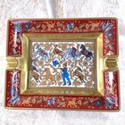 Hermes Paris Cigar Ashtray Change Tray Chasse En Inde India Porcelain Gold Rim