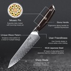 Japanese 5inch Utility Knife Japan Vg10 Damascus Steel Kitchen Cooking Knife
