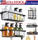 Adhesive Shower Caddy Organizer Shelves Rack 5 Pack Corner Bathroom Storage New