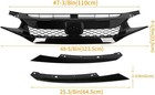 Suitable For Glossy Black Front Bumper Mesh Grille For 2019-2021 Honda Civic New