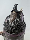 Large Viking Wizard Fantazy Lidded Beer Stein 14    Tall Ceramic 1980 Vintage Vhtf
