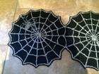Tahari Home Halloween Beaded Spider Web Centerpiece Runner 13  X 36 