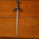 Toledo Decorative Dagger Made In Spain Double Edge Steel Blade Metal Handle