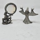 Vintage Pewter Spoontiques Wizard Cmr588   Signed Gallo Castle Figurines 2 5 In
