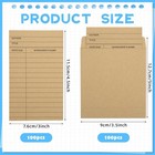 200pcs Vintage Library Pockets And Cards  Brown Library Check Out Cards Library