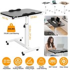 Rolling Laptop Table Computer Desk Movable Bed Table Heavy Duty Read Study Table
