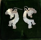 Vtg Native American Pendant Earrings Sterling Silver Kokopelli Dancer Dangle