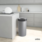 Umbra Vento Kitchen Trash Can  Open Top  Large 16-gallon  62 L  Capacity  Grey