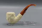 Full Bent Pipe Flames  Design New-block Meerschaum Handmade Case 1655