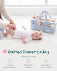 Baby Diaper Caddy Organizer  Quilted Nursery Storage Organizer For Newborn Essen