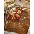 Lauren Ralph Lauren Brown Floral Plaid Square Scarf Cottagecore Preppy