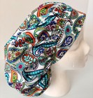 Paisley Print Size Large Medical Bouffant Scrub Cap Surgery Hat
