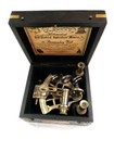 Nautical Brass J  Scott Ship Working Sextant For Navigation In Wooden Box Gift