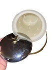 Kromex Corp Ice Bucket Mcm Vintage Spun Aluminum Lucite Tongs Chrome Lid Retro