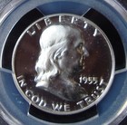 1955 Proof Franklin Silver Half Dollar - Pcgs Pr 67 - Gold Shield