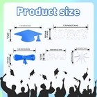 1000 Pcs Silver   Blue 2025 Graduation Confetti - Tablecenterpiece Forgrad Party