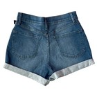 Express Shortie High Rise Hyper Stretch Denim Jean Shorts Blue Size 4r