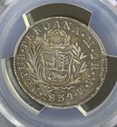 1834 L Mm Peru Silver Coin 1 2 Reales Pcgs Xf45