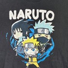 Naruto Shippuden T Shirt Mens 2xl Black Anime Graphic Sasuke Kakashi Chibi
