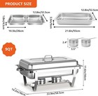 9qt Chafing Dish For Buffet Set Silver Rectangle Chafing Dish For Wedding 1 2pan