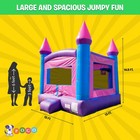Inflatable Bounce House Pink Blow Up Bouncy Jump Castle With Blower Used