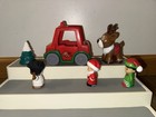 2021 Fisher Price Mattel Little People Christmas Santa Elf Reindeer Figures Lot