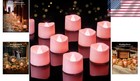 Elegant Pink Led Tea Lights  200  Hours - Perfect For Weddings   Events