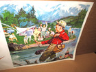 Dr Pepper - Picnic Cooler Fishing - Cars -big Old Paper Sign Date12-61 Litho Usa