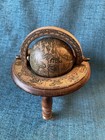 Vintage Old World Globe Zodiac Signs Wooden Desk Top World W stand Made In Italy