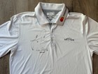 Justin Rose Signed   Game Worn   Pga Tournament Used Adipure Polo Golf Shirt Rio