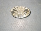 Vintage Oval Shaped Clear Glass Door Knob With Brass Base   Parlor  Closet Door