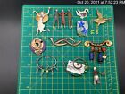 11 Artist Handmade Copper Brooch Pin Dancer Birds Musician Moon Abstract Dangle 