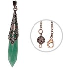 Nupuyai Healing Crystal Pendulum For Dowsing Divination Antique Faceted Point   