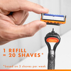 Fusion5 Mens Razor Blade Refills  12 Count  Lubrastrip For A More Comfortable Sh