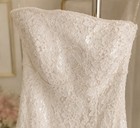 Galina Wedding Dress Ivory Lace Strapless A-line Size 8 Style S8551 Bridal Gown
