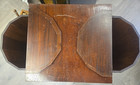 Antique Martha Washington Style 3 Drawer Flip Top Sewing Cabinet