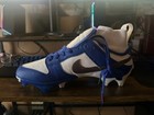 Vapor Edge Dunk Football Cleats Size 10 Blue   White Color Wave both Cleats 
