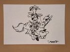 Original Morris Signed Sketch Lucky Luke Autograph 1985-1995 Comic Art