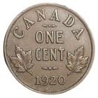 1920 Canada Cent 1st Year Small Cent Coin King George V Km 28