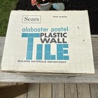 1950   s Lot Alabaster Beige 31 Plastic Wall Tiles 4 25 Vintage Nos Mid Century