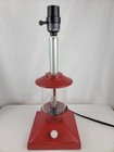 15  Red Tin Metal Camping Lantern Style Table Lamp 
