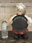 Chef Kitchen Decor Adorable Chef Figurine With    today   s Menu    Chalkboard