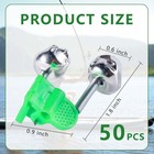 50 Pcs Plastic Fishing Bells Clips Fishing Rod Alarm With Dual Alert Bells