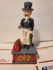 Uncle Sam Mechanical Coin Bank Cast Iron Metal Working Condition America