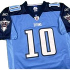 New Nfl Tennessee Titans  10 Vince Young Reebok Jersey Mens Xl Length 2 Sewn