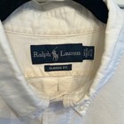 Ralph Lauren Mens Cream Button Down Long Sleeve Shirt Classic Fit 17 1 2