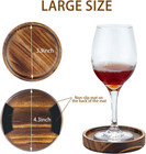 Wooden Coasters For Drinks - Natural Wood Drink Coaster Set For Drinking Glasses