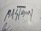 Mastodon Signed 15  Inch Evans White Drumhead Stage Used Brent Hinds Jsa Coa