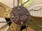 General Electric Brass Blade Fan Industrial Brass Cage 13    Vintage-works
