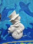 10 5  Tall Snowman Holding Candycane Ready To Paint Ceramic Bisque